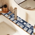 thumbnail image 2 of Yayeee Faucet Mat for Kitchen Sink 14.7" Diatomite Long Splash Guard Pad, Blue Cats and Hearts, 2 of 7