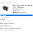 thumbnail image 2 of Blower Motor Resistor - Compatible with 1995 - 1997 Geo Metro 1996, 2 of 2