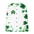 thumbnail image 4 of Cárdigan informal de punto con estampado del Día de San Patricio para mujer, abrigo con botones, 4 of 4