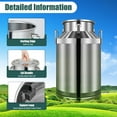 thumbnail image 4 of 60L Stainless Steel Milk Can Barrel Wine Beer Whiskey Storage Tank, 4 of 19
