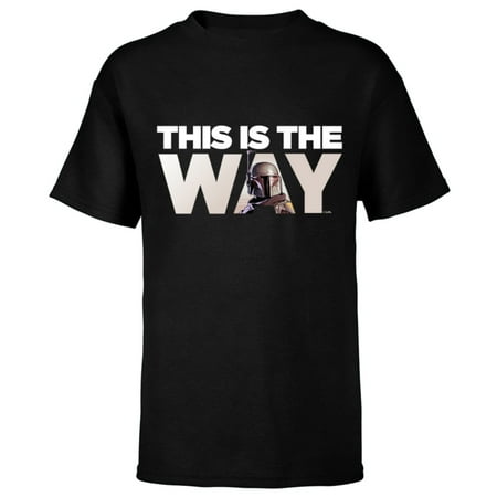 Star Wars Mandalorian Mando This Is The Way - Short Sleeve T-Shirt for Kids – Customized-Black