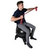 "Ivation Balance Exercise Ball Chair - Office-Size 60mm/2.5"" Wheels - Starter Pump & BONUS Latex Resistance Band Included"