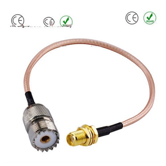 SMA Female to UHF SO239 RG316 Amateur Ham Radio Antenna Extension Cable 15cm