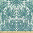 thumbnail image 2 of Ambesonne Leaf Print Fabric by the Yard Upholstery, Palm Tree Leaves Aqua, 3 Yards, Petrol Blue Seafoam, 2 of 5