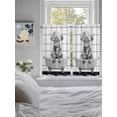 thumbnail image 3 of Vintage Grey Yak Bathroom Window Curtain, Bathtub Farmhouse Retro Art Light Filtering Coffee Kitchen Curtains, Bedroom Living Room Curtains 2 Panel 84"x54", 3 of 6