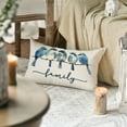 thumbnail image 7 of Sm:)e Home Sweet Home Bluebird Family Watercolor Throw Pillow Cover, 12 x 20 Inch Blue Cushion Case Decoration for Sofa Couch, 7 of 7