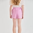 thumbnail image 3 of CCRFTGI Plaid Shorts for Children Girls Size 10-12 Comfy Cute Elastic Waist Shorts for Girls Summer Casaul Y2k Beach Wear Light Stylish Dailywear Pink 5-6 Years, 3 of 7