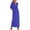 Blue, variant on yillto Womens Maxi Dress V Neck 3/4 Sleeve Summer Dresses High Waist Split Flowy A Line Long Sundress