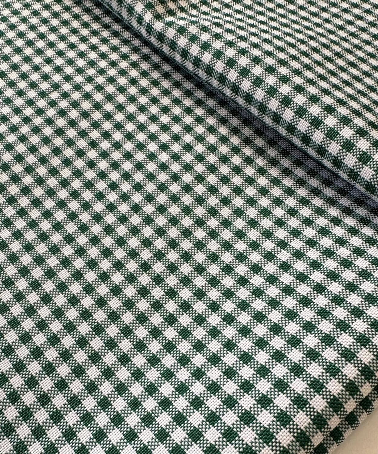 Gingham Checked Fabric by The Yard – 1/8” Poly Cotton Poplin, 60” Wide – Checkered Fabric for Tablecloths, Dresses, Curtains, Crafts – Multiple Colors – Sew The Trend (5 Yard, Hunter Green)