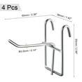 thumbnail image 2 of Uxcell 2.4 Inch Store Garage Storage Grid Wall Display Hooks Silver, 4 Count, 2 of 5