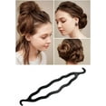 thumbnail image 5 of 6Pcs Black Plastic Bun Maker Curler Donut Bun Shaper Hair Holder Clip Magic Roll Bun Hair Twist Braiding Tool Hairdressing Hair Styling Accessories For Women Girls, 5 of 5