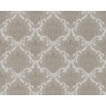 thumbnail image 1 of Tessuto - Baroque Fabric Grey Wallpaper Roll, Wall Decor Accent, 1 of 1
