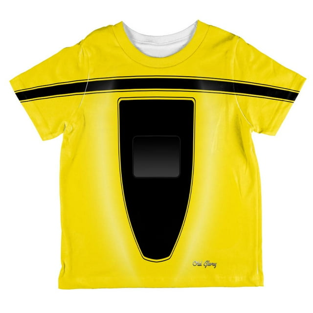 T-shirt pour Tout-Petit Halloween Classique Voiture Musclée Jaune Costume Partout