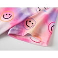 thumbnail image 4 of Beezizac Summer Tie Dye Pajamas for Girls Smiling Face Pattern Tween Clothes PJ Set Big Kid Size 6, 4 of 7