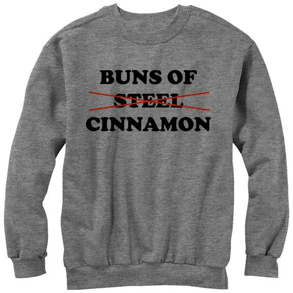 Women's CHIN UP Buns of Cinnamon Sweatshirt Athletic Heather Large