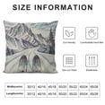 thumbnail image 5 of Holidays at Ski Throw Pillow Covers  Mountains Panorama in Winter Sketch Linen Pillow Cushion Cases Square Pillowcases for Sofa Couch Bedroom Living Room Car, 5 of 5