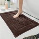 thumbnail image 4 of Alfombrilla de baño rectangular absorbente con textura flocada, antideslizante, para entrada de baño, de secado rápido, de microfibra, para puerta, interior, entrada, sala de estar, cocina., 4 of 6