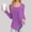 Purple, variant on AOOCHASLIY Women's Blouse Women Casual Square Collar Long Sleeve Loose T-Shirt Fashion Printed Tops