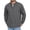Dark Gray, variant on Men Mandarin Stand Collar Loose Thin Jacket, Light Micro Wrinkle Quick Dry Breathable Long Sleeve Snap Button Outdoor Utility Shacket Jacket with Big Pockets Navy