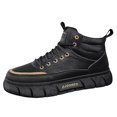 thumbnail image 1 of Men Sneakers Platform Ankle Boots Mens Lace Up Breathable Outdoor Non-slip, 1 of 4