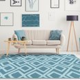 thumbnail image 1 of Flagstone Modern Geometric Indoor Area Rug by Blue Nile Nills - 8' x 10', Blue, 1 of 6