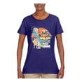 thumbnail image 2 of Wild Bobby Betty Boop Endless Summer Beach the Dog Betty Boop Womens T-Shirt, Purple, XX-Large, 2 of 5