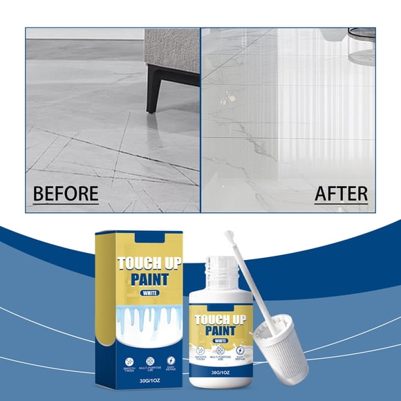 CaiYueKe Tile Repair Paint White Waterproof Ceramic Wall Floor Fix Crack Chip Scratch Cover Stain Renew Refresh Bathroom Kitchen Surface Restoration