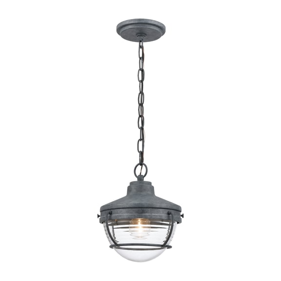 Elk Home 9-Inch Wide Eastport Hanging, Transitional, Aged Zinc