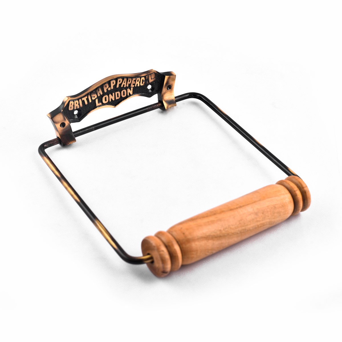 Renovator's Supply Antique Brass British Toilet Paper Tissue Holder