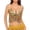 Gold, variant on Sequin Halter Bra Crop Tops for Women Sexy Deep V Neck Metallic Sparkly Tassels Camisoles Nightclub Dance Outfits Rainbow Gradient Tops with Fringe Cascade Detail and Thin Straps Gold