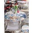 thumbnail image 5 of Outdoor Tablecloths with Umbrella Hole & Zipper, Blue Starfish Coastal Round Tablecloths 60 Inch, Eucalyptus Summer Nautical Shell Vintage Waterproof Table Cloth, Patio/Pool/Picnic Table Covers, 5 of 8