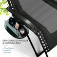 thumbnail image 4 of Hearth & Harbor Oversized Zero Gravity Chair, Padded Outdoor Lounge Chair with Headrest and Cup Holder, Black/Gray, 4 of 10