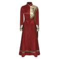 thumbnail image 3 of Hansber Women Liturgical Praise Dance Dresses Lyrical Dancewear Full Length Minister Pastor Robe Burgundy XXL, 3 of 5