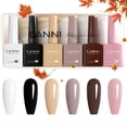 thumbnail image 1 of Set de esmaltes de uñas en gel CANNI, 9 ml, sin hemas, blanco y negro, otoño, 6 unidades, 1 of 9