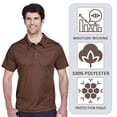 thumbnail image 7 of Team 365 Men's Polo Shirts Short Sleeve Solid Collar Tees 100% Polyester Moisture-Wicking Polo (Sport Charity Pink, XL), 7 of 7