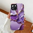 thumbnail image 2 of Luxury Purple Gold Marble iPhone Case for Women Men Birthday Gift Compatible with iPhone 11/12/13/14/15/16 (Pro Max/Plus), 2 of 9