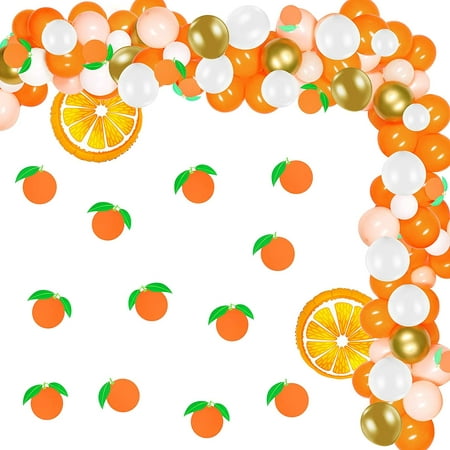 Kit guirlande ballons orange, décorations anniversaire orange