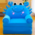 thumbnail image 2 of Sofá plegable de felpa para niños Sillón con respaldo 2 en 1 Sofá plegable para niños Lindo sofá de dibujos animados Sofá cama plegable para niños para sala de estar Dormitorio sin relleno de forro, 2 of 4