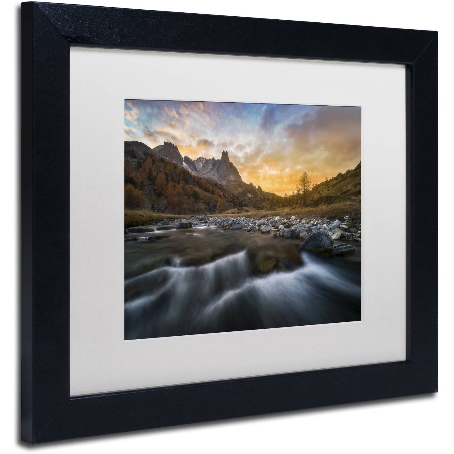 Trademark Fine Art 'Valley Mystery' Canvas Art by Mathieu Rivrin, White Matte, Black Frame