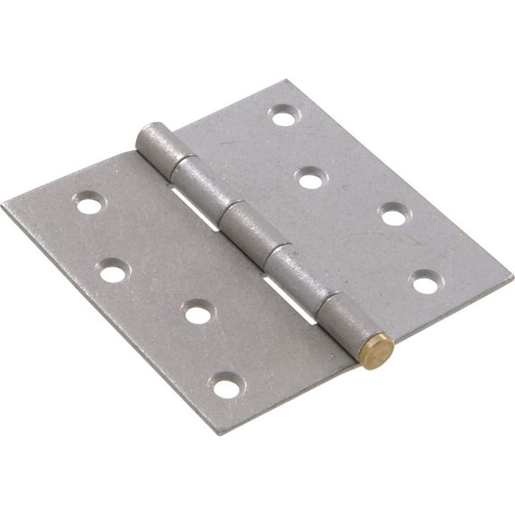 Hardware Essentials 851269 General Purpose Square Corner Hinges Fixed Pin Galvanized 4" C63