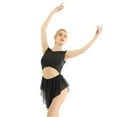 thumbnail image 3 of MSemis Women's Lyrical Sleeveless Asymmetrical Sheer Mesh Cutout Leotard, 3 of 5