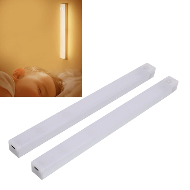 Tira De Luz Para Armario, 2 Unidades, 6000 K, Accesorio Simple, 21 LED, Sensor De Movimiento, Luz Para Gabinete Con 8 Pegatinas De Pared Para Taller