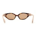 thumbnail image 4 of Mod Inset Lens Elegant Cat Eye Plastic Fashion Sunglasses Tortoise Beige Brown, 4 of 4