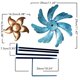 thumbnail image 3 of Molino De Viento De Hierro Forjado Para Jardín, Rotador De Viento En Forma De Flor, Molino De Viento De Metal Para Jardín, Patio, Terraza Monstrate HA036174-00, 3 of 6