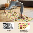 thumbnail image 4 of 70x26 Inch Yoga Towel, Sweat Absorbent Non-Slip Mat for Hot Yoga, Pilates & Fitness,Mini Multicolor Donut Yellow Tiny Doodle Print, 4 of 5