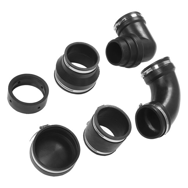Sewer Waste Plumbing Connection System, Flexible Leakproof RV Sewer Hose Fitting Rubber Long Lasting for Trailer