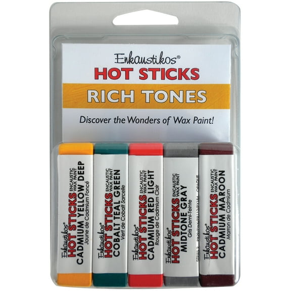 Enkaustikos Hot Sticks Set, 5-Sticks, Rich Tones
