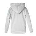 thumbnail image 5 of Winter Hoodies For Women Long Sleeve Zip Hoodie With Pockets Solid Color Pullover Sweatshirt Ulitacool Classic Tops Grey Xl, 5 of 5