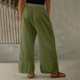 thumbnail image 4 of Moda Mujer Verano Casual Suelto Algodón Y Lino Bolsillo Sólido Pantalones Pantalones Fridja alkflakhf34313, 4 of 9