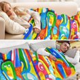 thumbnail image 5 of Abstract Art Design 70x55in Flannel Throw Blanket, Double Sided, Soft and Cozy, Glow in the Dark, 5 of 8